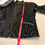 Kasper & Company‎ ASL Leopard Print Velour Zip Up Jacket Sz 12 Green Photo 5