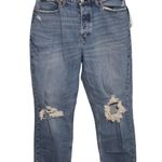Abercrombie & Fitch  Curve Love The Dad High Rise Blue Light Wash Jeans Size 30 8 Photo 0