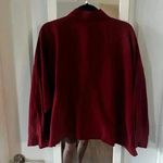 850 Eskandar Button Up Long Sleeve Shirt Jacket Size 0 Color Red Linen Photo 6