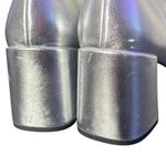 A New Day Pippa Metallic Silver Block Heel Ankle Boots Size 11 Stretch Cosplay Photo 5