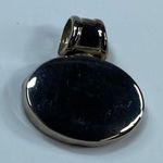 Oval Egg Shape Jewelry Silver Color Engravable Pendant Necklace Patina of Age Photo 8