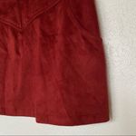 Forever 21 Dark Red Faux Suede Mini Skirt Size Small Photo 2