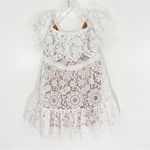 Self Portrait  Guipure Lace Off The Shoulder Lace Dress White Size 10 NWT Photo 4