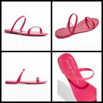 Stuart Weitzman 💕💕 Sawyer Slide Dual-Band Jelly Flat Sandals in Orchid ~ 8 NWT Photo 3