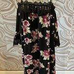 BCX Black Floral Lacey Dress Photo 0