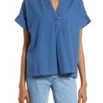 Madewell ✨ LAKELINE SWISS DOT POPOVER SZ S SHIRT IN SWISS DOT INDIGO SWISSDOT✨ Photo 0