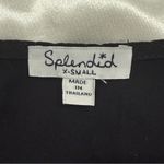 Splendid  Voile Pleated Romper Rayon Black Sleeveless XS Minimal Beachy Boho Chic Photo 7