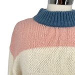 Rebecca Minkoff Kendall Colorblock Sweater Pink Ivory Blue Size XS Photo 2
