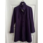 J.Crew Uptown Dress Purple coat pleated stand collar preppy size 2 Photo 15