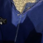 Prom Dress Women's Sz 10 Madeline Gardner New York Navy Sequin Beaded Long Gown Blue Photo 3