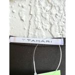 T Tahari 3/4 Sleeve Asymmetrical Slit V Neck Midi Dress Black Women's Size Small Photo 6