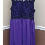 Mystic Purple & Black Lace Sleeveless Party A-Line ModCloth Dress by Whimsigoth Photo 3