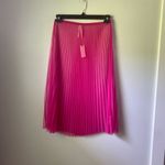 Anthropologie Sunburst Hot Pink Pleated Sheer Midi Skirt Photo 2