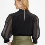 Ted Baker Elegant Black Puff Sleeve Top Photo 4