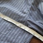 Frank & Eileen Women's Light Blue Striped Chic Feminine Oversized Dress Shirt M Photo 3