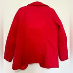 J.Jill  quilted coat size large TALL red business casual fall outdoors chic Photo 5