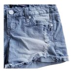 ZCO Jeans Premium Blue Striped Denim Jean Shorts Distressed Junior Size 1 Cotton Photo 2