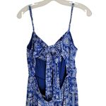 Lulus  Blue Pattern Jumpsuit Romper Sz XL NWT Wideleg Vacation‎ Coastal NWT Photo 9