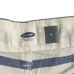 Old Navy  Womens Shorts Size 8 Blue White Striped Flat Front Cotton Nautical Boat Photo 1