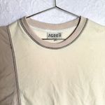 Color Block Patchwork Cropped Crewneck Sweatshirt Oversized Slouchy The Greii Gray Size L Photo 2