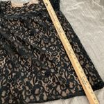 Topshop  Black Lace Crochet Long sleeve Tunic Short Mini Dress Size 4 Lined Photo 9