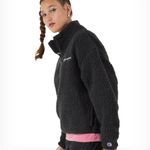 Champion NEW  High Pile ¼ Zip Pullover Script Logo Black Photo 4