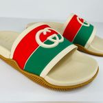 Gucci Pursuit Women Double G Interlocking GG Logo Rubber Slide Sandals EU 39 Photo 10