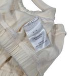 We Wore What Ivory Ribbed Tie Halter Bra Top M NWT | Crisscross Stretch Crop Photo 5