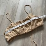 Free People  Lace Bow Crop Tank Top Beige (Small) Photo 2