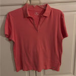 Jones New York Sport Coral Pink Short Sleeve Collared Polo Shirt Size L Size L Photo 0