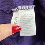 Susan Bristol Vtg L Large Turtleneck lettuce Trim Purple Ribbed Cottagecore 90s Photo 6
