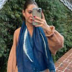 Free People Blue boho tie dye scarf Photo 1