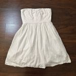 J.Crew  white swiss dot strapless cotton mini dress size 6 Photo 5