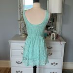 Romantic Crochet Lace Dress Aquamarine Mint Green Fit and Flare Womens Medium Size undefined Photo 3