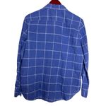 Frank & Eileen  Eileen Woven Button Up in Blue plaid Windowpane Sz S Photo 4