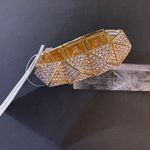 Amrita Singh Gold Crystal Stretch Statement Bracelet Photo 0