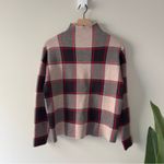 Rachel Zoe  Red and Black Plaid Turtleneck Sweater Long Sleeve Checkered Winter M Photo 2