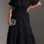 Anthropologie  Womens The Somerset Maxi Dress Pullover Black Plus Size 3X Photo 0