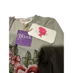 L'ATISTE NWT By Amy Size Small Silver Green Embroidered Floral Romper #K11-3 Photo 5