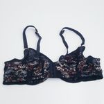 Savage X Fenty Sheer Abstract Unlined Adjustable Bra Black Size undefined Photo 2