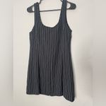 LA Hearts Black and White Pinstripe Mini Dress Photo 2