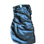 LIONESS NWT  Love Lane Strapless Ruched Black Mini Dress Size Small Urban Chic Photo 4