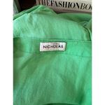 Nicholas Troy Linen Midi Shirt Dress Green Womens Size 0 Photo 9