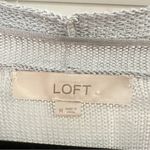 Loft Linen Blend Open Cardigan Pastel Light Blue coastal sz Medium Photo 4