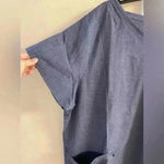 Cuddl Duds  scrubs top navy double pockets v neck. 3X. NWT Photo 1