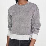 Good American  All that Glitters silver sweatshirt size M Photo 1