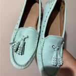 Coach Norfolk Tassel‎ Loafer Flats 9B Mint Green Studded Nubuck U Size 9 Photo 2