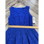 City Studio Juniors Lace Trim Mini Fit & Flare Dress Size 3 Bright Royal Blue Photo 7