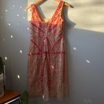 Gianni Bini Pink and orange beaded shift dress with a boho vintage flapper 20s vibe π₯ Photo 1