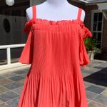 cupio NWT NEW  Coral Pleated Cold Shoulder Top M Photo 0